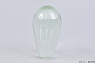 DECO MÉDUSE BLANC EN VERRE 8X16CM