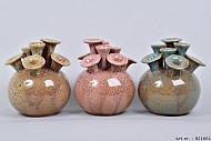 VAAS TROMPET ROZE/GROEN/BLAUW 14X17CM ASSORTI PER STUK