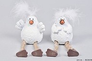 HUHN STEIN BAUMELN BEINEN WEIß 8X8X14CM SORTIERT PRO STÜCK