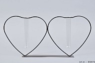 COEUR EN MÉTAL + ÈPROUVETTE 5X40X20CM