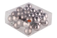 GLASS BALL TITAN GREY 40MM ON WIRE P/36