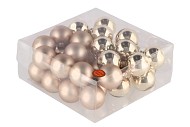 GLASS BALL AUTUMN BLONDE 40MM ON WIRE P/36