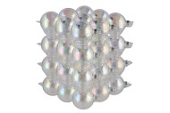 GLASS BALL CLEAR PEARL 57MM P/36