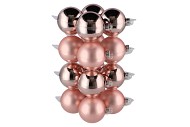 GLASS BALL SMOKEY ROSE 80MM P/16