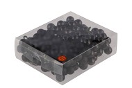 GLASS BALL COMBI BLACK 20MM ON WIRE P/144