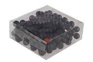 GLASS BALL COMBI BLACK 25MM ON WIRE P/144