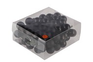 GLASS BALL COMBI BLACK 30MM ON WIRE P/72