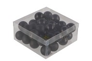 GLASS BALL COMBI BLACK 40MM ON WIRE P/36