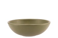 VINCI OLIVE DRAB BOWL LOW SPHERE SHADED 20X7CM