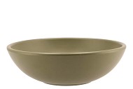 VINCI OLIVE DRAB BOWL LOW SPHERE SHADED 30X9CM