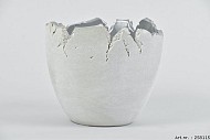 CONGO POT DE FLEURS BÉTON GRIS 15X14CM