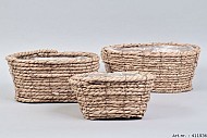 MAND ZEEGRAS  OVAAL 30X20X12CM 3-DELIG