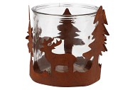 RUSTY GLAS X-MAS 15X15CM
