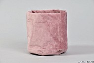 VELOURS PLANTBAG OLD PINK 12X13CM