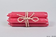 KERZE CROWN ROSA ROT PRO 7 STÜCK 2X17CM