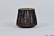 DRAAD LANTAARN ZWART/GOUD 11X11CM