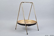 DECO ETAGERE METAAL ZWART/GOUD 35X51CM
