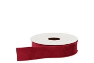 LINT VELVET BORDEAUX (NR: 25) 25MM PER 5 METER