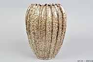 REEF VASE KUGELRUND STEIN GRAU 20X25CM