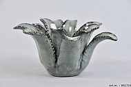 TEELICHT DECO GRAU BLAU SUCCULENT 17X8CM
