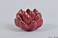 TEA LIGHT DECO RUBY RED ARTICHOKE 7X6CM