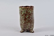 ST TROPEZ VERT MOUSSE VASE 10X18CM
