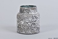 MARBLE GOLD BLUE GLAS MADRAS 11X12CM