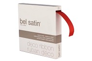 RIBBON SATIN 23 CORAL RED 100M X 25MM P/1 NM