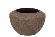 BALI INDONESIAN GREY BOWL D20X13CM