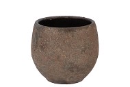 BALI INDONESIAN GREY POT 18X16CM