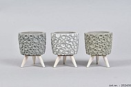 FLOWER POT ON FOOT RING BASIC 8X11CM ASSORTED A PIECE