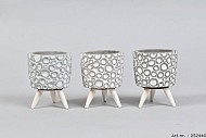 FLOWER POT ON FOOT RING SPRING 8X11CM ASSORTED A PIECE
