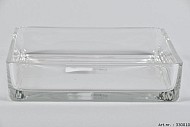 GLAS SCHAAL VIERKANT 24X24X6CM