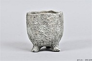 ZIMBABWE GREY TRIPOD POT 12X13CM