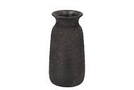 BALI BLACK COAL VASE 16X30CM