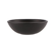 VINCI MATT BLACK BOWL LOW SPHERE SHADED 20X7CM