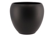 VINCI MATT BLACK FLOWERPOT 28X24CM