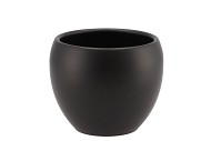 VINCI MATT BLACK FLOWERPOT 14X11CM