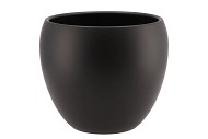 VINCI MATT BLACK FLOWERPOT 22X19CM