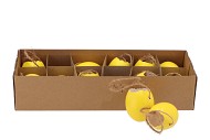 EGGS HÜHN GELB HANGER 5X6CM P/12