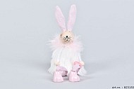 KANINCHEN FLAUSCHIG BAUMELN BEINEN WEIß 6X14CM