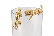 DECO HANGING TIGER 7X2X3CM+6X2X2CM GOUD ASSORTI PER STUK