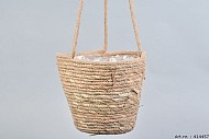 SEA GRASS STRAW HANGING BASKET 25X25X23CM