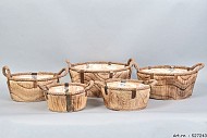 PAULOWNIA HOUT SCHAAL 39X16CM 5DLG