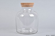 GLAS VAAS MET KURK 18X23CM