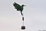 FEATHER HUMMINGBIRD ON FOOT GREEN P/1