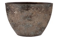 BALI INDONESIAN GREY BOWL OVL 39X19X27CM