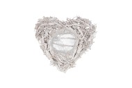 COEUR EN RACINE BOIS WHITEWASH 30X10CM