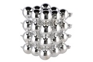GLASS BALL SHINY SILVER 57MM P/36