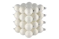 GLASS BALL SHINY WHITE 57MM P/36